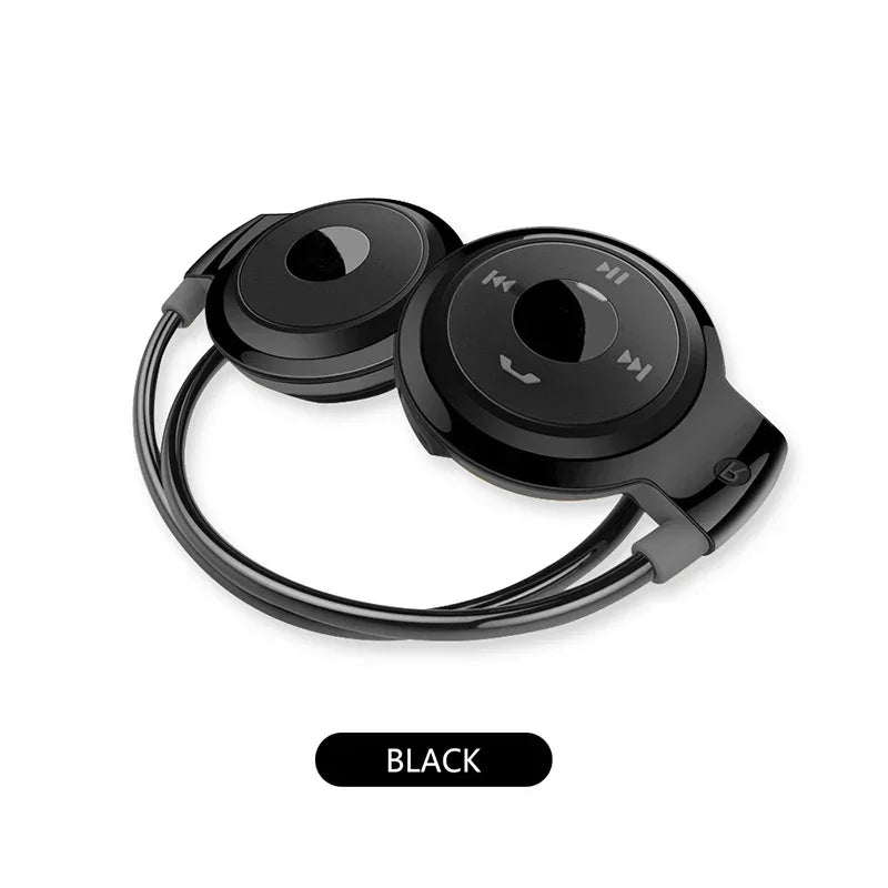 Mini 503 deporte plegable inalámbrico Bluetooth auriculares estéreo de alta fidelidad música Gaming banda para el cuello auriculares con micrófono soporte modo de tarjeta FM/TF - Desert Eagle Stores 